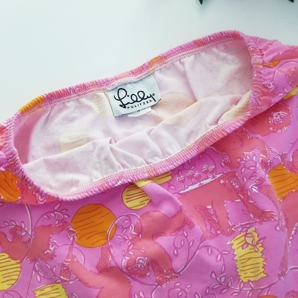 LILLY PULITZER Vintage Strawberry Monke Mini Skirt - Picture 4 of 9